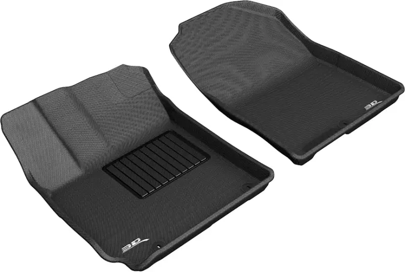 3D Maxpider Custom-Fit Front Floor Mat For 2018–2020 Hyundai Kona – Black Kagu Design 1