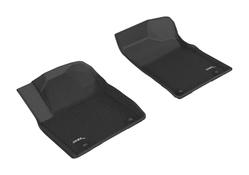 3D Maxpider Kagu-Style Black Floor Mats For 2017–2020 Nissan Armada (Front Row) 1