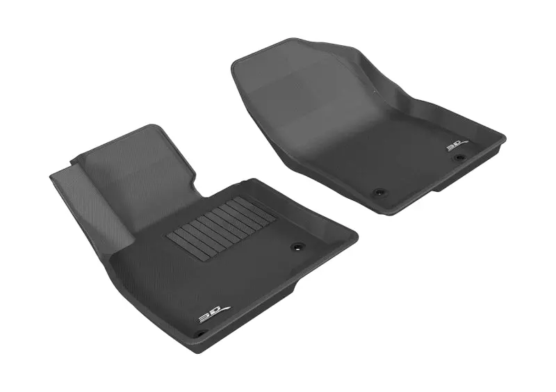 3D Maxpider Kagu-Style First-Row Floor Mats – Black – Compatible With 2014–2019 Mazda 3 And Mazda 6 1