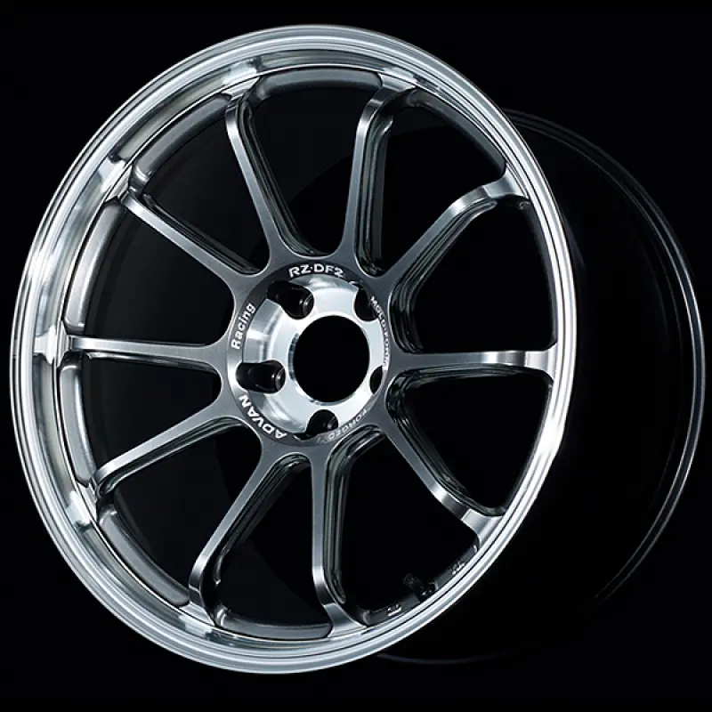 Advan Rz-Df2 19X10.5 / +30 Offset / 5-114.3 / 73Mm Bore / Diamond Cut & Hyper Platinum Black 1