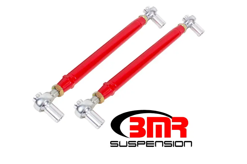 Bmr 79-98 Fox Mustang Chrome Moly Lower Control Arms W/ Double Adj. Rod Ends - Red 1