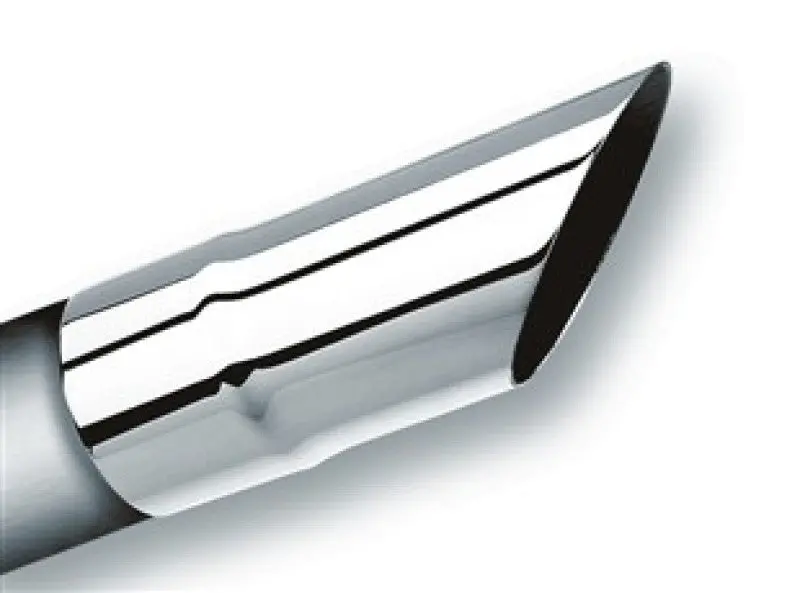 Borla Universal Polished Stainless Steel Exhaust Tip – 2.5" Inlet/Outlet, Angle-Cut 1
