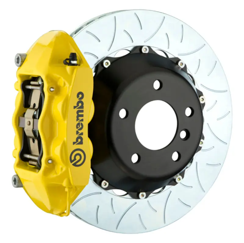 Brembo 00-03 Z8 (E52) Rear Gt Bbk 4 Piston Cast 345X28 2Pc Rotor Slotted Type-3- Yellow 1