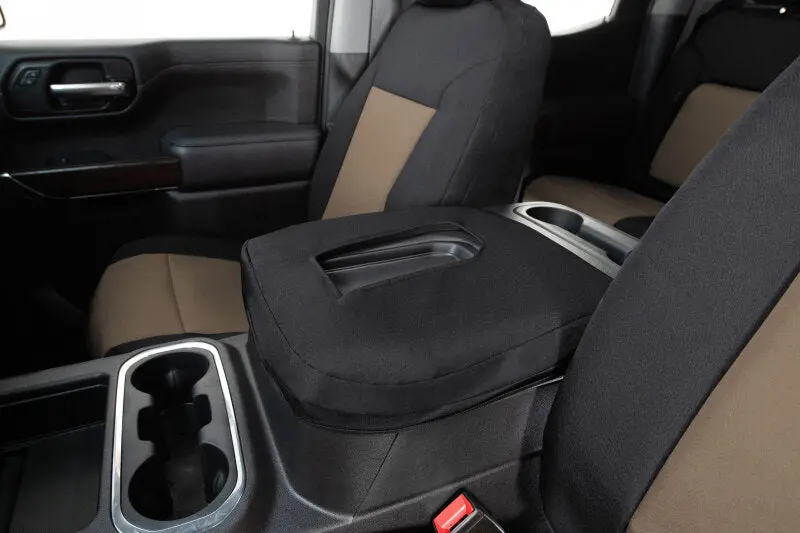 Covercraft Endura Precisionfit Second-Row Seat Covers For 2021–2024 Ford F-150 – Tan/Black 1