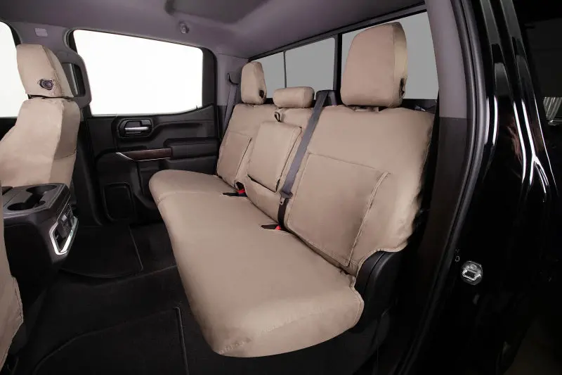Covercraft Seatsaver Polycotton Front Row Seat Covers For 2011–2014 Ford F-150 – Custom Fit, Taupe 1