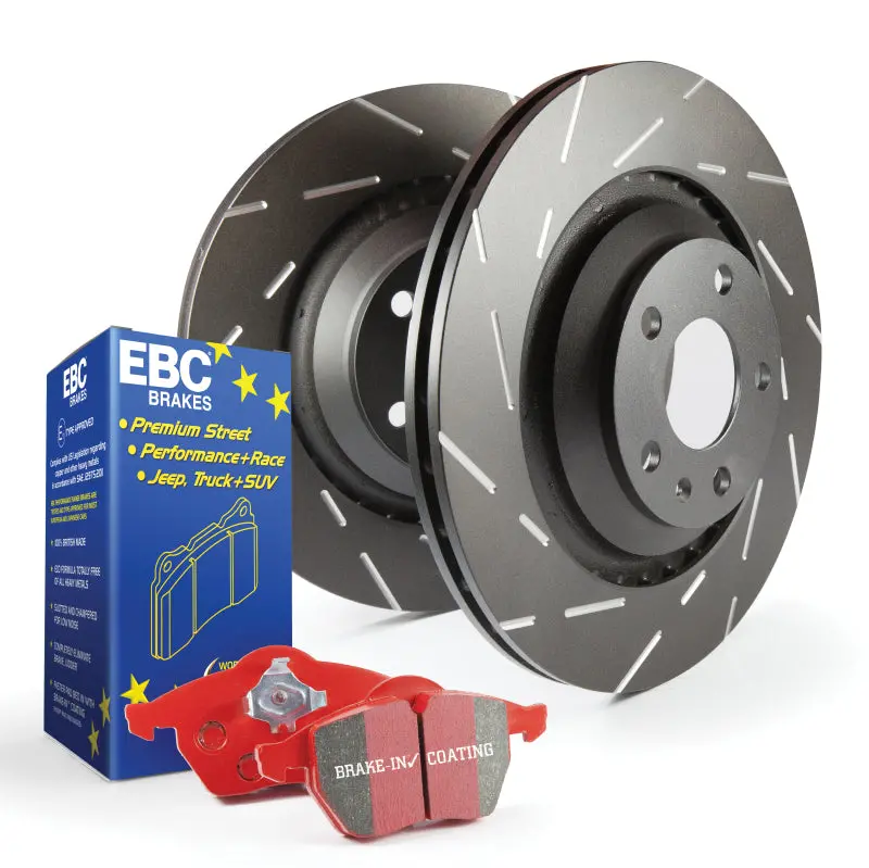 Ebc Redstuff Brake Pad & Usr Slotted Rotor Kit (S4 Series) 1