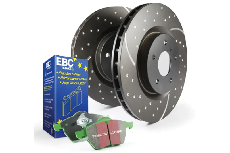 Ebc S3 Premium Brake Kit – Greenstuff Pads And Gd Series Drilled & Slotted Rotors 1