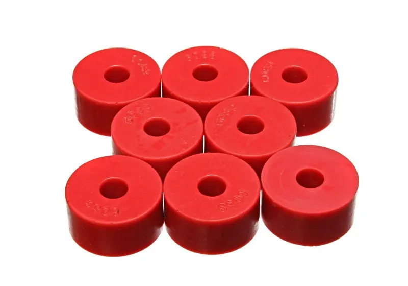 Energy Suspension Red Polyurethane Isolator Pad – 1.5In Od × 0.4375In Id × 0.75In Height (Medium Durometer) 1