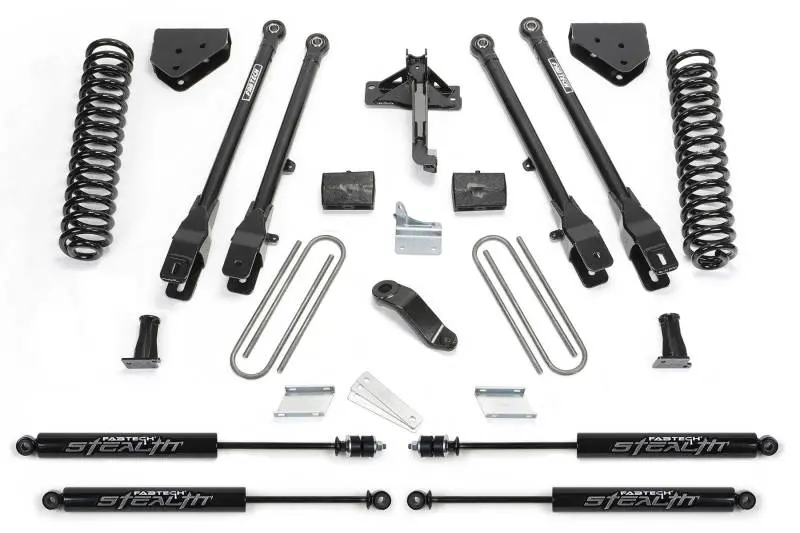 Fabtech 11-13 Ford F450/550 4Wd 10 Lug 6In 4Link Sys W/Coils & Stealth 1