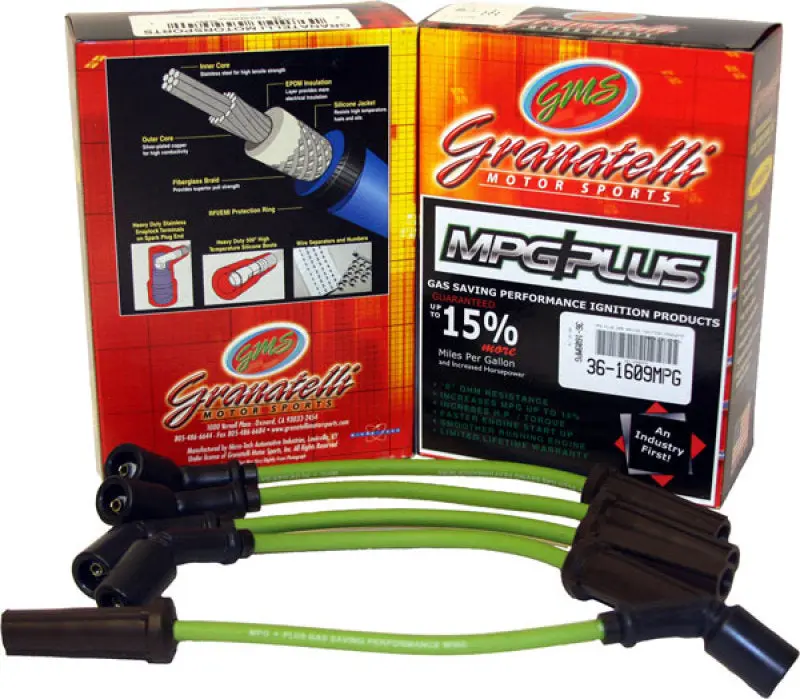 Granatelli Mpg Plus Ignition Wires For 1969–1979 Toyota Pickup 4-Cylinder 2.0L Engines 1