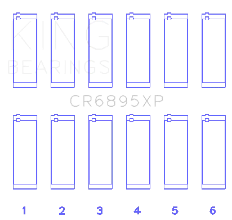 King Pmaxblack Coated Connecting Rod Bearing Set For Ford Ecoboost 3.5L V6 (0.25Mm Oversize) 2