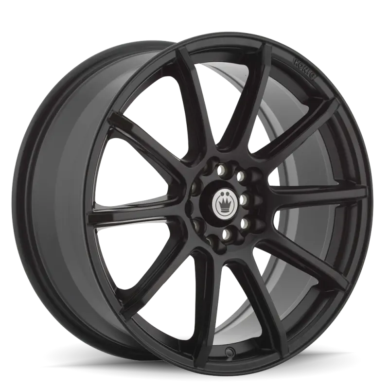 Konig Control Matte Black Alloy Wheel – 17×7", 5×100/5×114.3 Bolt Pattern, +45Mm Offset 1