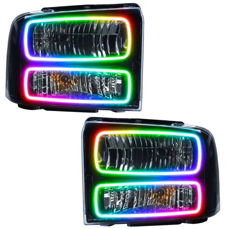 Oracle Colorshift Smd Headlight Kit For 2005 Ford Excursion – Black Housing, No Controller Included 1