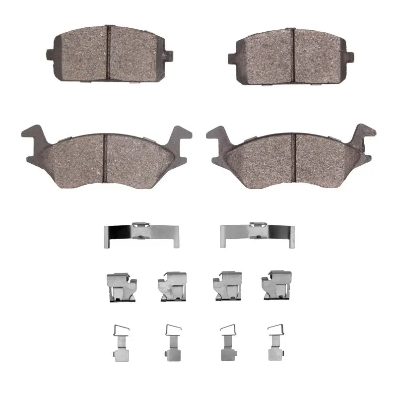 R1 Optimum Oe Brake Pad & Hardware Kit For 1980–1984 Toyota Starlet Front Axle 1