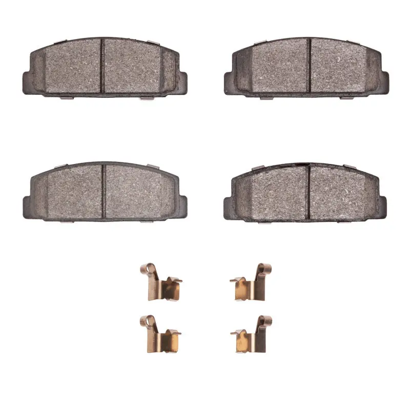 R1 Rear Semi-Metallic Brake Pad & Hardware Kit For 1984–1989 Chrysler Conquest 1