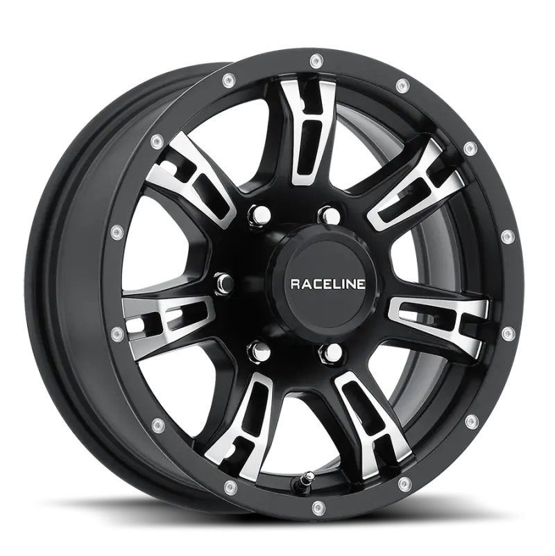 Raceline Arsenal 16X6In Black & Machined Wheel – 6X139.7 Bolt Pattern, 0Mm Offset, 4.25In Bore 1