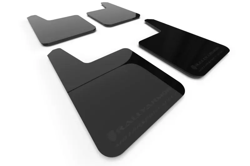 Rally Armor Universal Motorsport Mud Flaps – Black With Metallic Logo, Track-Ready Fitment 1