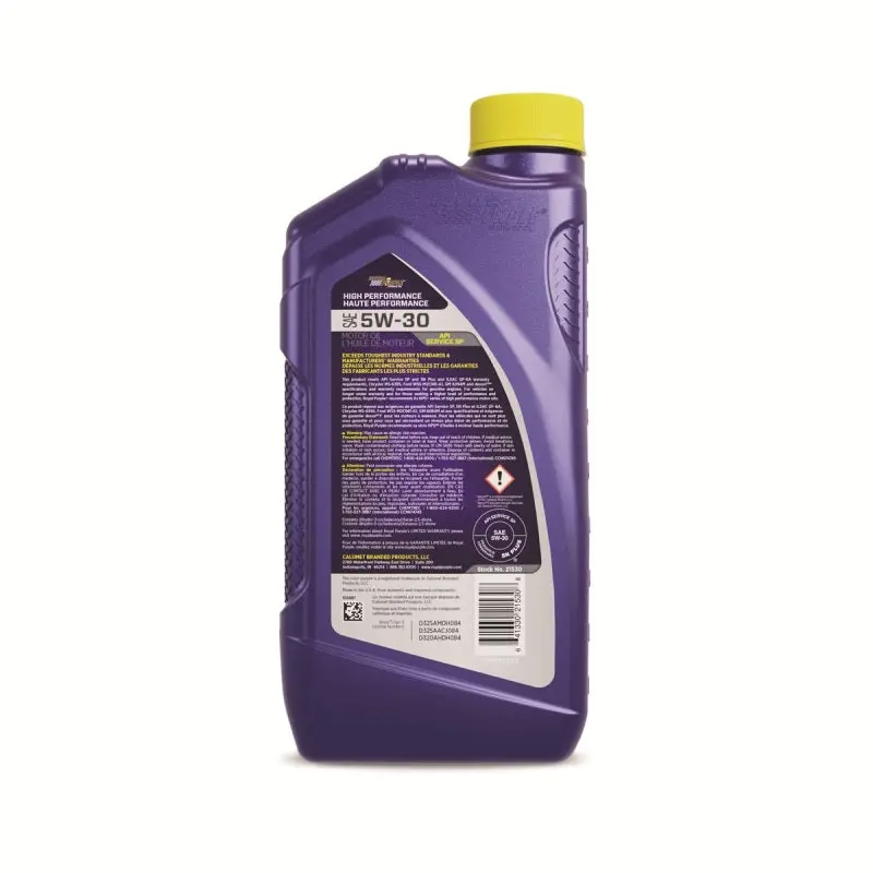 Royal Purple High-Performance Synthetic 5W-30 Motor Oil – 1 Quart (Canada Market) 2
