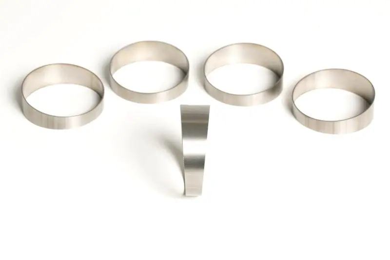 Ticon Industries 6In 45 Degree 1.3D/7.8In Clr Loose Radius 1Mm Wall Titanium Pie Cuts - 5Pk 1