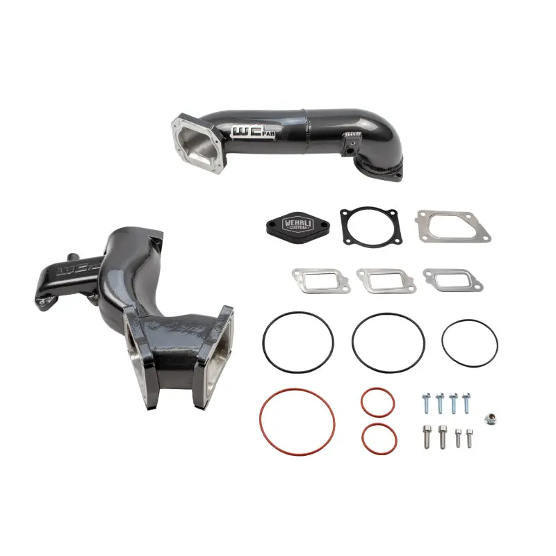 Wehrli High-Flow Y-Bridge Kit – Deore Gold Finish For 2011–2016 Chevrolet 6.6L Lml Duramax 1