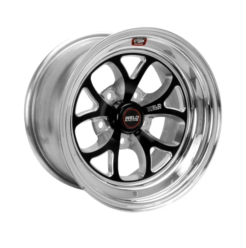 Weld S76 15X14.33 / 5X4.5 Bp / 3.5In. Bs Black Wheel (Medium Pad) - Non-Beadlock 1