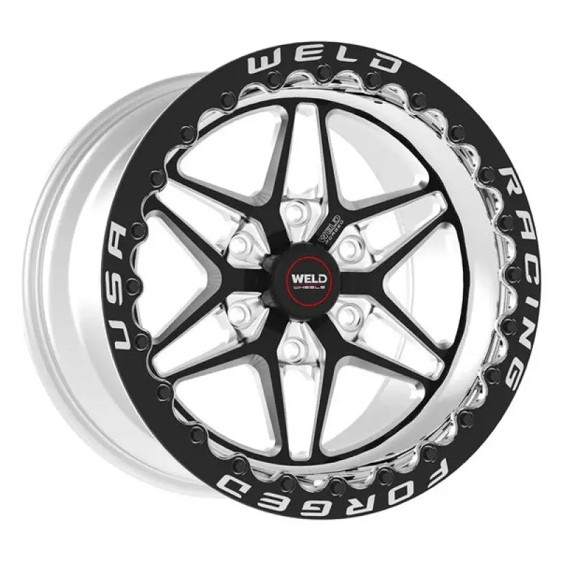 Weld S81 Black Single Beadlock Off-Road Wheel – 17X10, 5X115, 5.2In Backspace, High-Pad Design 1