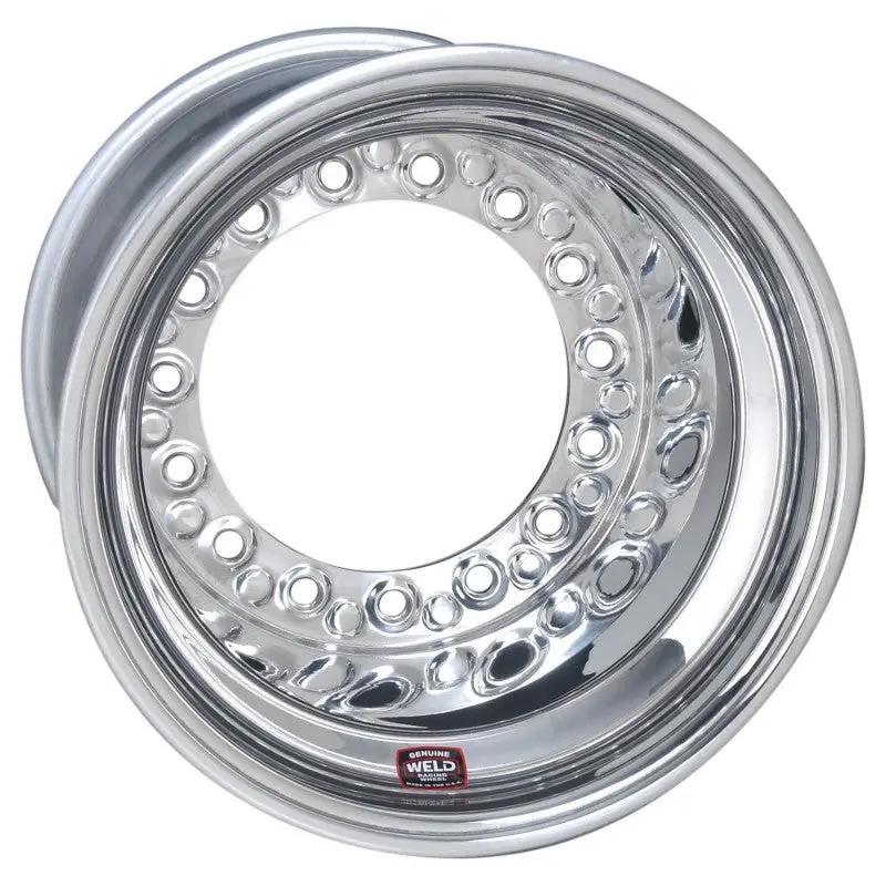 Weld Wide 5 Xl Direct Mt 15X14 / 5X10.25 Bp / 5In. Bs Polished Assembly - No Bl W/Black 6-Dzus Cvr 1