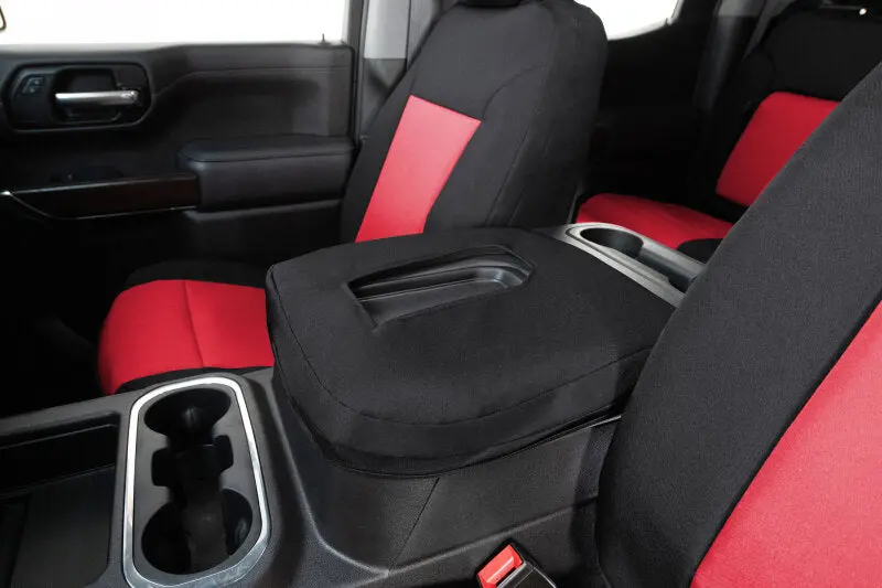 Covercraft Red/Black Endura Precisionfit Front Seat Covers For 2021–2024 Ford Bronco 1