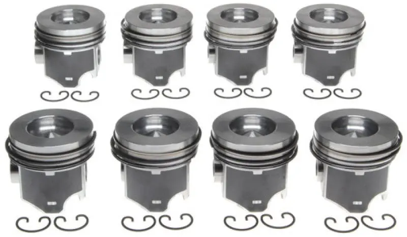 Mahle Oe Replacement Piston Set For Ford 6.0L Diesel – Reduced Compression Height (.010") + .03" Ring Pack (8-Pc) 1